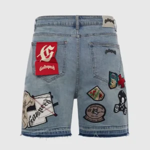 Godspeed Patch Denim Shorts Back