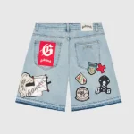 Godspeed Patchwork Denim Shorts Back