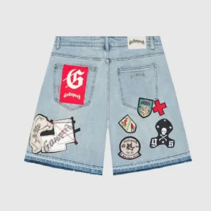 Godspeed Patchwork Denim Shorts Back