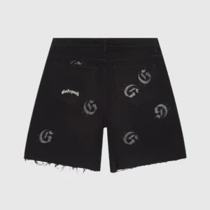 Gpdspeed Denim Shorts With Patches Back