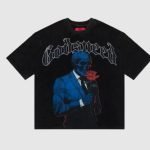 front view of godspeed smell the roses tee