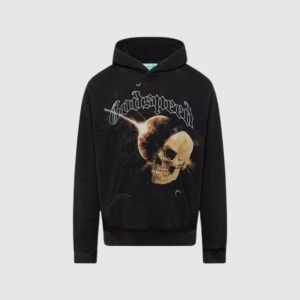 front view of godspeed c.o.w hoodie in black
