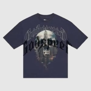Front view of Godspeed Skyline T-shirt in black