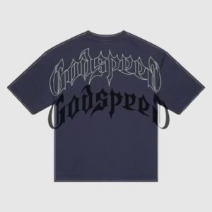 Back view of Skyline T-shirt in black