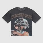 Front of Godspeed Morale T-shirt showing graphic design about stress and system pressure